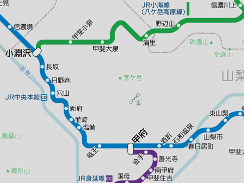 JR中央本線の駅ナンバリングが初狩駅〜小淵沢駅間に拡大