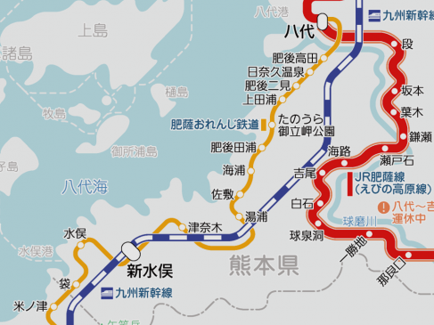 肥薩おれんじ鉄道の八代〜佐敷間が4ヶ月ぶりに運転再開
