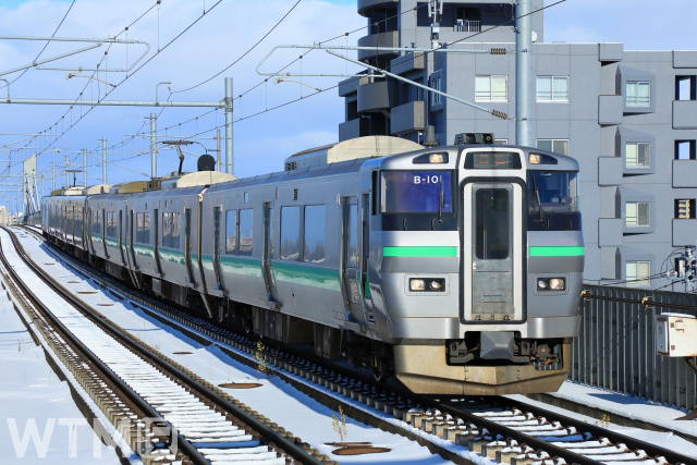 札沼線(学園都市線)で使用されているJR北海道733系電車(中村　昌寛/写真AC)