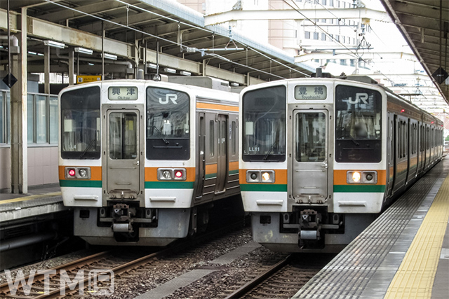 東海道本線浜松駅に停車中のJR東海211系電車並び(nozomi500/写真AC)