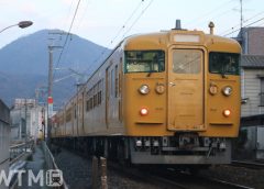 山陽本線を運行しているJR西日本115系3000番台電車(KUZUHA/写真AC)