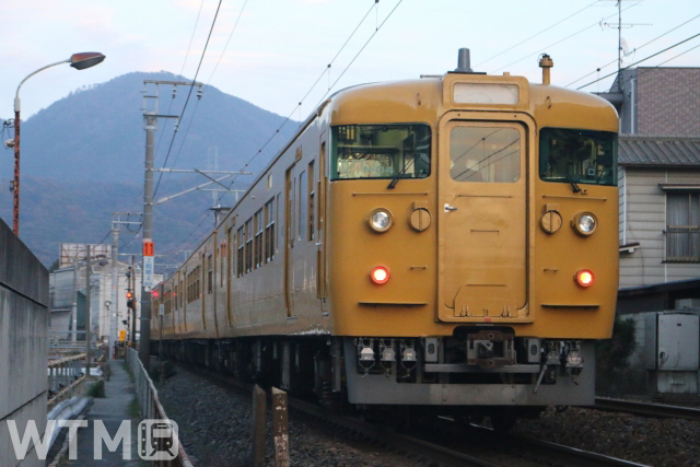 山陽本線を運行しているJR西日本115系3000番台電車(KUZUHA/写真AC)