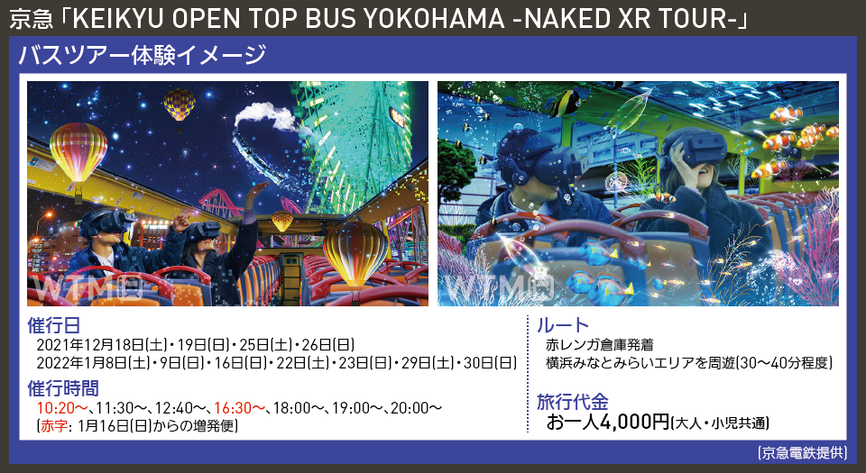 【写真で解説】京急 「KEIKYU OPEN TOP BUS YOKOHAMA -NAKED XR TOUR-」
