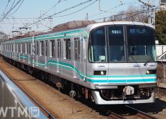 南北線で運行している東京メトロ9000系電車(Katsumi/TOKYO STUDIO)