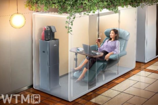 コーヒー+昼寝で「シャキッ」大宮駅で新体験 JR東日本×ネスカフェ 専用テレワーク個室