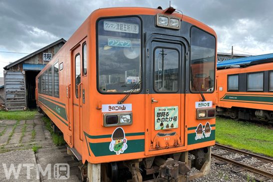 津軽鉄道「きのこの山・たけのこの里」とコラボ 駅で無料配布 車内にレアな特製“風鈴”