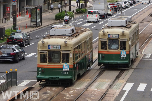 市内線各線で運行している元京都市電の広島電鉄1900形電車(TATSU。/写真AC)