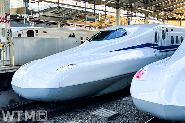 東海道・山陽新幹線で運行しているJR東海・JR西日本N700S(マイペイ/写真AC)
