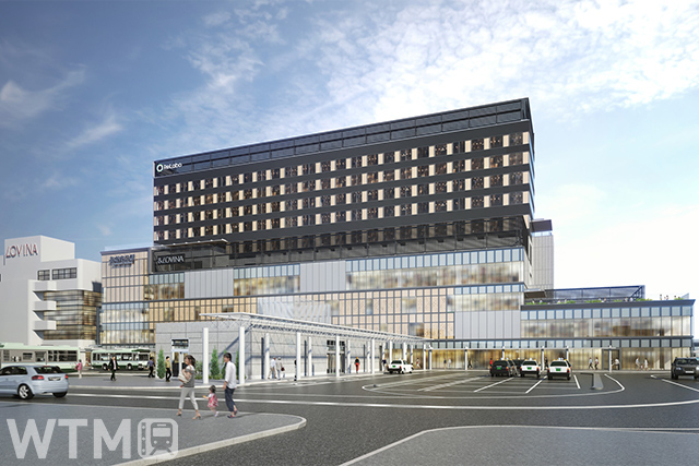 2024年春から順次開業する「JR青森駅東口ビル」の外観イメージ(画像提供:JR東日本)