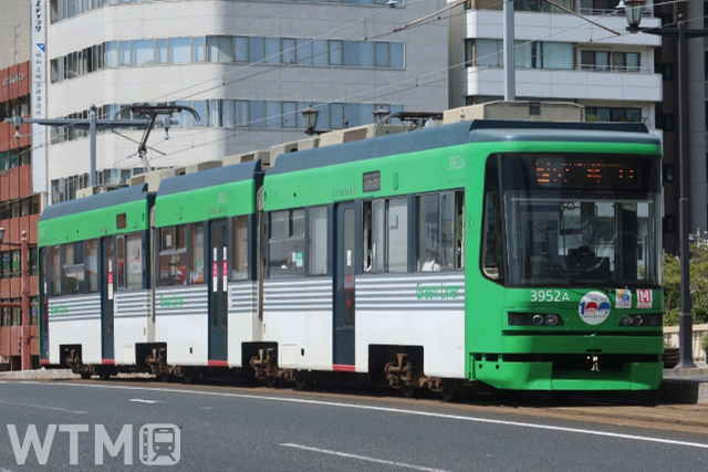 広島電鉄3950形連接電車「Green Liner」(キューティー吉本/写真AC)