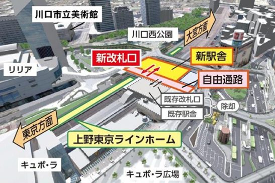 上野東京ライン 川口駅に停車が決定 完成いつ? 復権めざす「最も東京都心に近い埼玉の駅」
