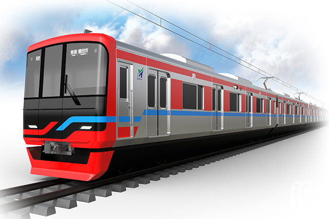2026年度から運行を予定している名鉄500系電車の外観イメージ(名古屋鉄道提供)
