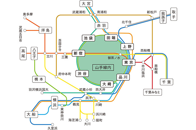 2026年3月の運賃改定で廃止される「電車特定区間」「山手線内」エリア図(JR東日本提供)