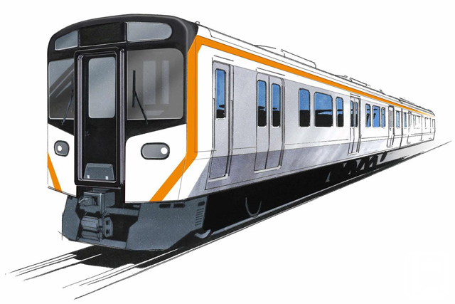 JR東海が2028年度から導入予定のHC35 形ハイブリッド気動車の外観イメージ(JR東海提供)