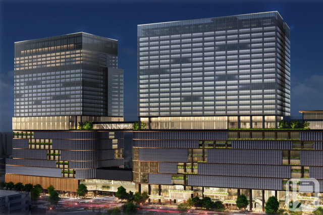 名古屋駅地区再開発計画の全景計画図(名古屋鉄道提供)