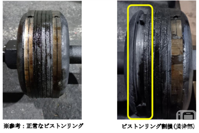 「SL冬の湿原号」をけん引する蒸気機関車C11型171号機で発生したピストンリング割損(JR北海道提供)